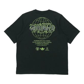 adidas originals Back Graffiti Printing Short Sleeve Black GK7223