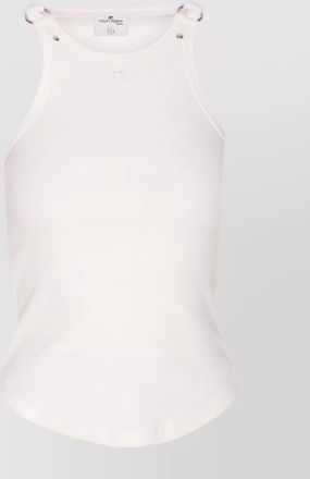 Courr&egrave;ges cotton logo tank top