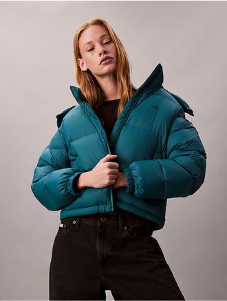 Calvin Klein Jeans Calvin Klein Womens Midweight Down Puffer Jacket - Green - XL