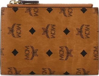 MCM Portemonnee met logoprint - Bruin