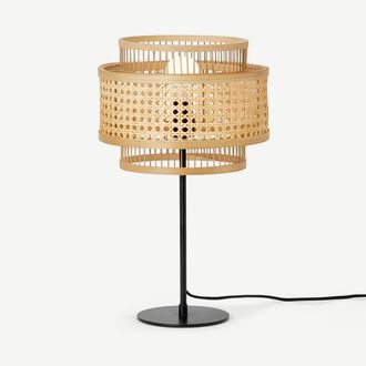 MADE.COM Yen Table Lamp, Natural Cane