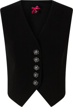 Pinko Vest With Rose-Shaped Buttons