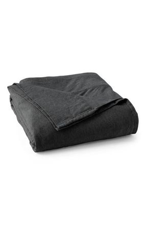 Pact Organic Cotton Organic Favorite Tee Jersey Flat Sheet in Charcoal Heather at Nordstrom, Size Twin X-Long