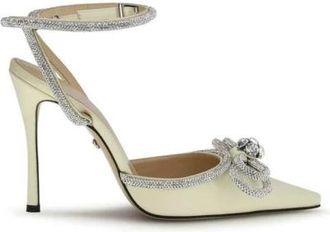 Mach & Mach Zijden Hoge Hak Pumps - Dames - Pumps - Geel - 36 EU - Leer - Schoenen