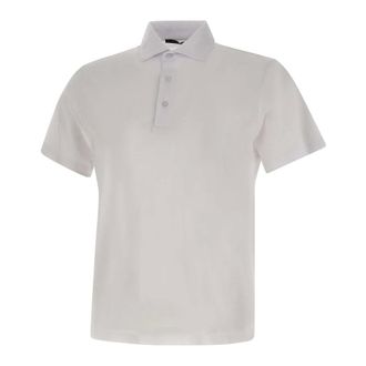 KANGRA Polo Shirts, male, White, Size: 2XL Cotton and Modal Polo Shirt