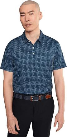 L.L.Bean Comfort Stretch Performance Party Polo Short Sleeve Print Mens Regular Mens Clothing Classic Navy Kayaks : 2XL, Polyester/Spandex