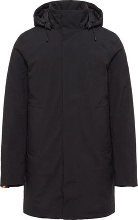K-Way Three-Quarter Length Padded Jacket With Adjustable Hood And Structured Silhouette