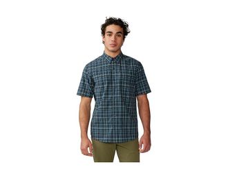 Mountain Hardwear Big Cottonwoodtm Short Sleeve Shirt Mens Short Sleeve Button Up Dark Storm : LG