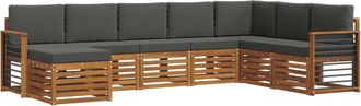 vidaXL Conjunto De Sof&aacute;s De Exterior 8 Uds. Natural Y Antracita Vidaxl