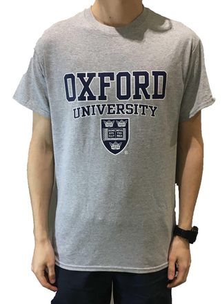 Oxford University Official T-Shirt - Official Apparel of The Famous University of Oxford Light Grey