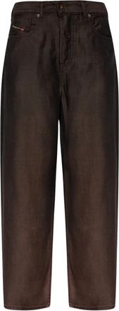 Diesel Wide Jeans - Dames - Loose Fit Jeans - Bruin - W25 L30 - Denim - Jeans