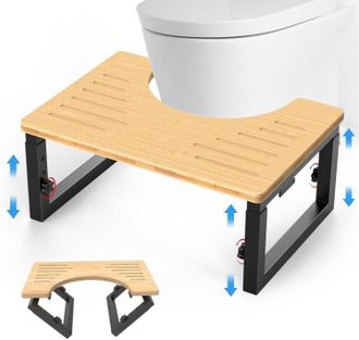 Gabrielle Taburete De Inodoro Ergon&oacute;mico, Ajustable Y De Altura Regulable. Dise&ntilde;o Mini Y Plegable. Ayuda A Promover Una Postura Natural. Ideal Para Adultos Y Ni