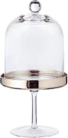 Edzard Mundgeblasene Bonboniere Leos ø 12 / H 20 cm - Kristallglas mit Platinrand