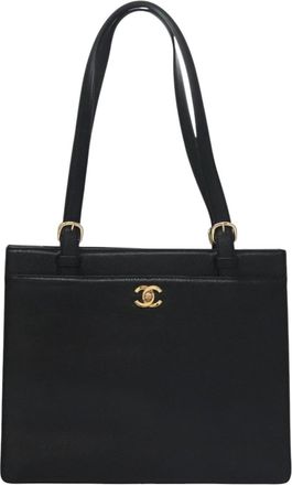 Chanel Executive Black Leather Tote Bag (Pre-Owned)