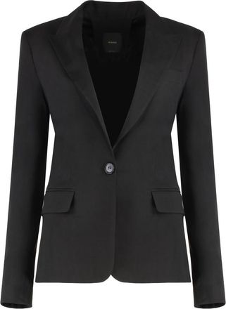 Pinko Black Peaked Lapel Blazer