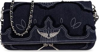 Zadig&Voltaire Rock Bag - Dames - Clutches - Blauw - ONE Size - Denim - Tassen