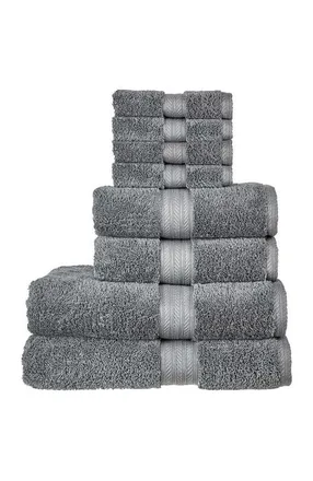 Christy Renaissance Classic 100% Egyptian Cotton 8 Piece Towel Set in Ash Gray at Nordstrom