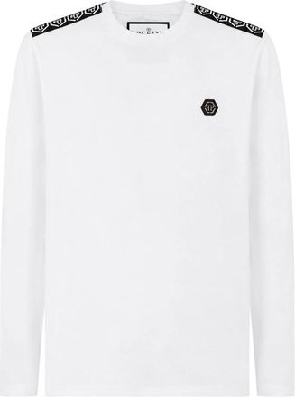Philipp Plein Pullover Girocollo LS All over PP - - Tops - Uomo - Bianco - S