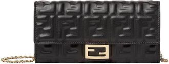 Fendi (WMNS) Fendi SS26 Baguette Continental With Chain Black 8M0365AAJDF0KUR