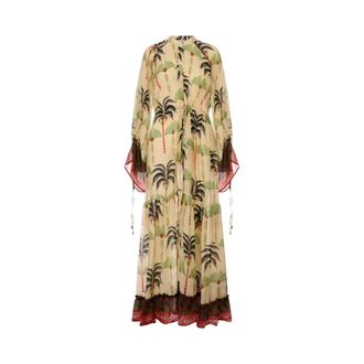 Anjuna Kleedjes, Dames, Beige, L, Chastity Kaftan