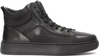 Kazar Modieuze sneakers met hoge schacht - Heren - Sneakers - Zwart - 45 EU - Leer - Schoenen