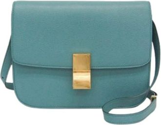 Celine Pre-owned Cross Body Bags, female, Blue, Size: ONE SIZE Pre-owned Box Medium Shoulder Bag