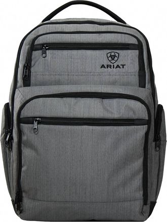 Ariat Mens Canvas Laptop Backpack In Grey