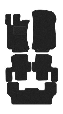 OEM Alfombrillas De Terciopelo Para Coche: Mercedes Clase R W251 Monovolumen De 7 Plazas Corto (2005-2013) Antracita