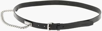 Dsquared2 Leather Belt with 25mm Chain Detail size 95