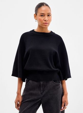 Contemporaine Womens Boxy bell-sleeve raglan sweater