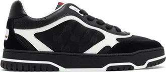 Gucci Schoenen, Heren, Zwart, 41 EU, Nylon, Zwarte Zijde & Nylon Sneakers