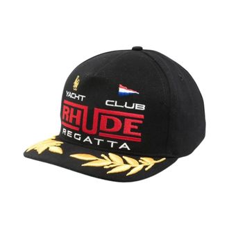 Rhude Regatta Club Cap - male - Rhude - Hats & Caps - Black - ONE SIZE - Accessories