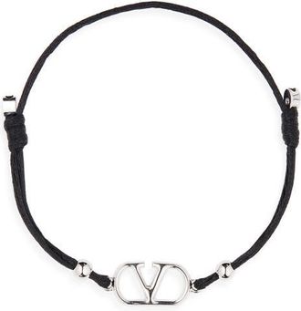 Valentino VLOGO Signature Bracelet in Black at Nordstrom
