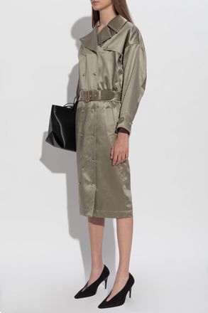 Willy Chavarria Trench Coat With Belt, Womens, Green