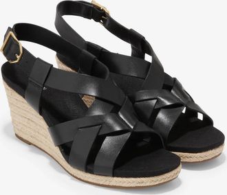 Cole Haan Womens Crystal Wedge Sandal In Black
