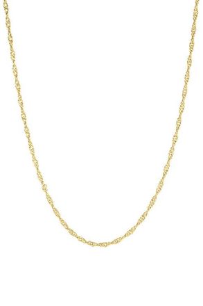 Set & Stones Lorenzo Singapore Chain Necklace in Gold at Nordstrom, Size 20