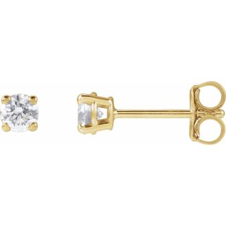 Diamond2Deal 1/3ct Lab-Grown Diamond Stud Earrings Clarity VS, Color F-G, 14k Gold