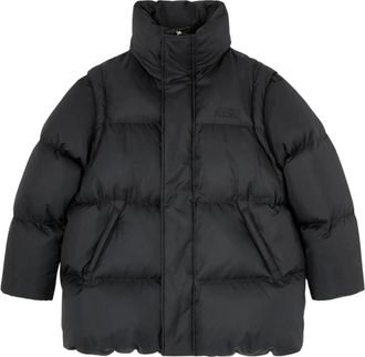 Maison Margiela Nylon Puffer Jacket - Dames - Jassen - Zwart - Maat: XS Nylon