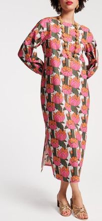 Frances Valentine Minnow Maxi Dress Sun Flower Cotton Poplin in Pink/multi 1 at Nordstrom, Size Medium