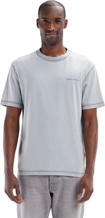 Eden Park Tops, Heren, Grijs, L, Katoen, Overdyed Relaxed Fit T-Shirt