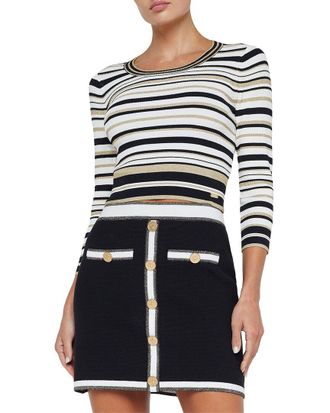 L'agence Yukio Striped Crop Top