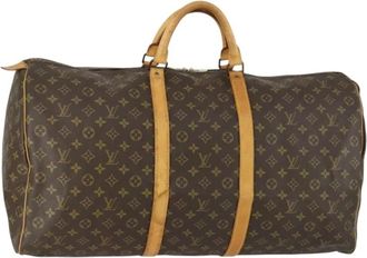 Louis Vuitton Pre-owned Weekend Bags, female, Brown, Size: ONE SIZE Pre-owned Monogram Keepall Travel Bag