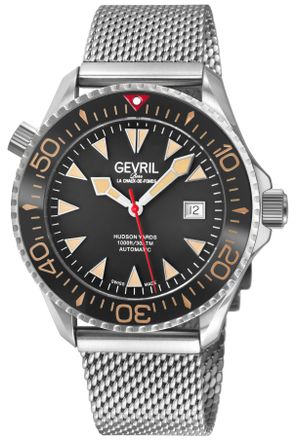 Gevril Group Mens Hudson Yards Swiss Automatic Brown Watch - Silver - One Size