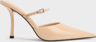 Charles & Keith Tapered Square-Toe Heeled Mules
