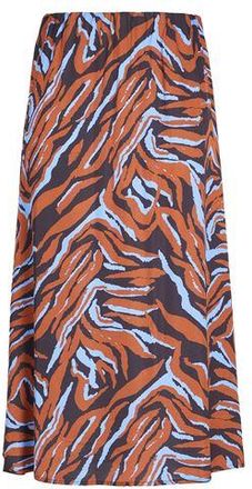 8 by YOOX PRINTED VISCOSE MIDI SKIRT