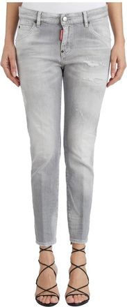 Dsquared2 Cool Girl Denim Broek - Dames - Slim Fit Jeans - Grijs - 2XS - Denim - Jeans