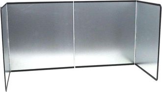 No Brand Protector Antisalpicaduras De Cocina - Escudo Antigrasa - Protecci&oacute;n Para Cocinar - Dise&ntilde;o Plegable - 38 X 40 Cm - Acero Inoxidable