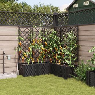 Berkfield Home Garden Planters with Water Irrigation System 5 pcs Black