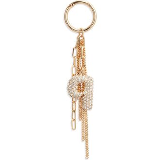 Chelsea28 Pav&eacute; Crystal Inital Bag Charm in Q- Clear- Gold at Nordstrom