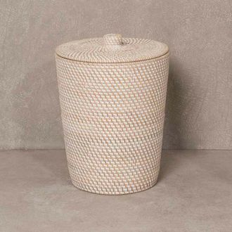 Wanda Collection Wanda Collection - Cubo De Basura Para Cuarto De Ba&ntilde;o De Fibra Vegetal